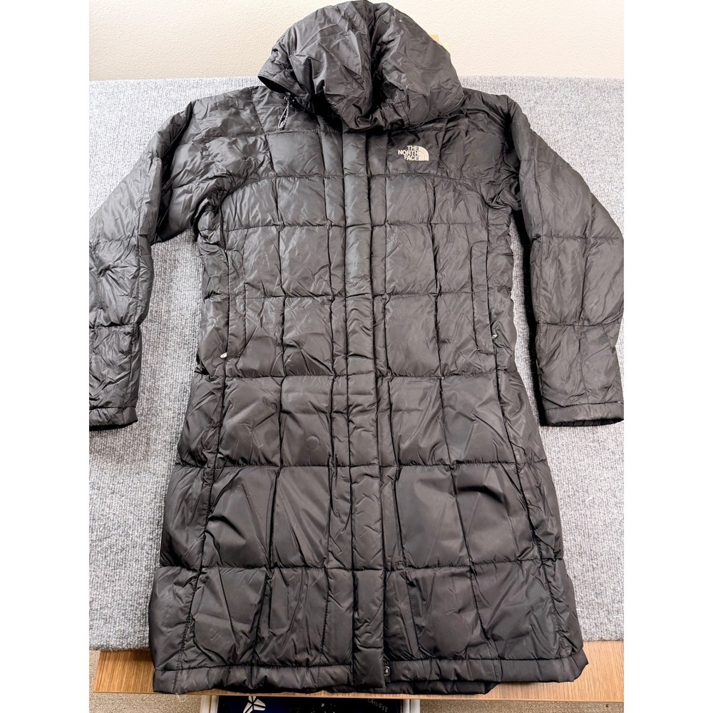 The North Face Womens M Black 600 Down Puffer Parka Jacket Long Insulated Coat